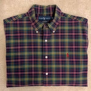 Ralph Lauren Men’s Custom Fit Plaid Button Down